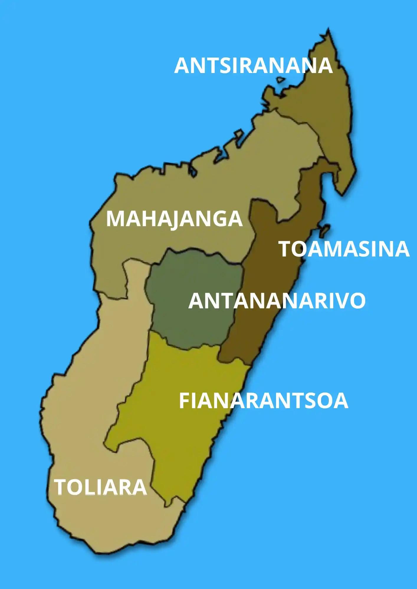 23 régions de Madagascar